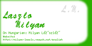 laszlo milyan business card